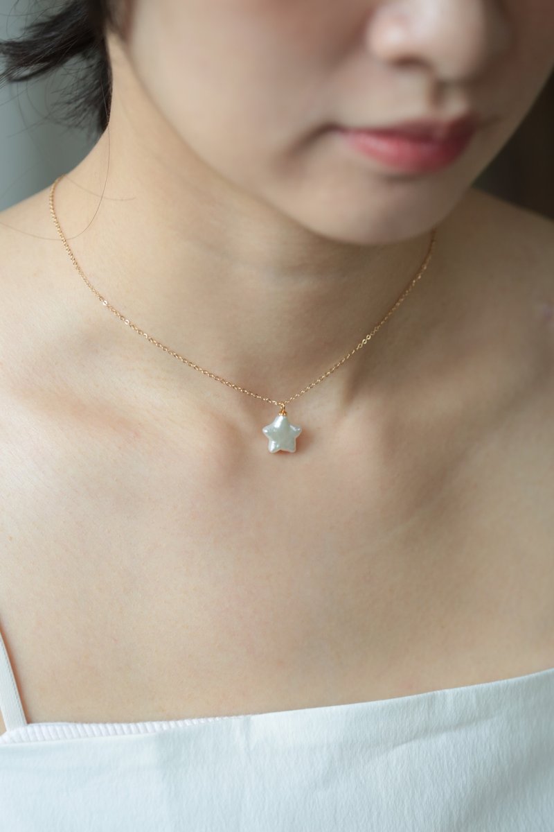 天然星星珍珠项链 - 项链 - 珍珠 白色