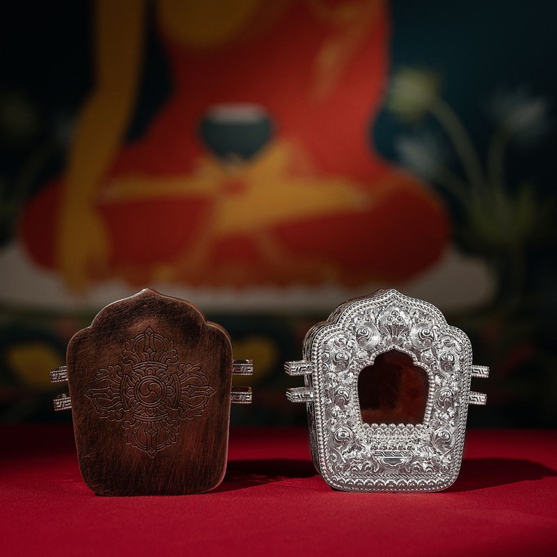 藏传佛教 嘎屋系列  藏式纯银925满愿摩尼嗄屋 - 名片夹/名片盒 - 贵金属 多色