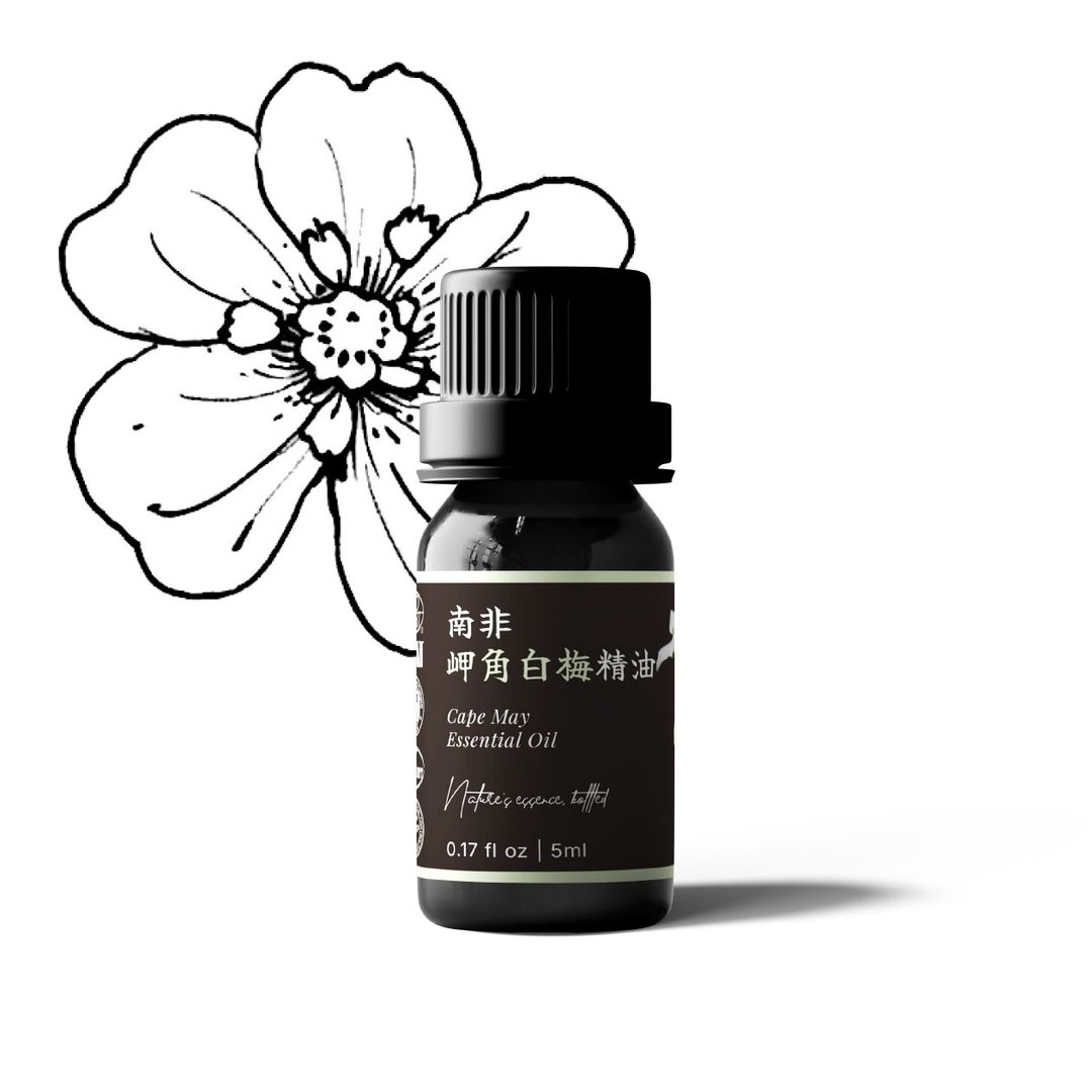 【卡佛香】南非岬角白梅精油 - 香薰/精油/线香 - 玻璃 黑色