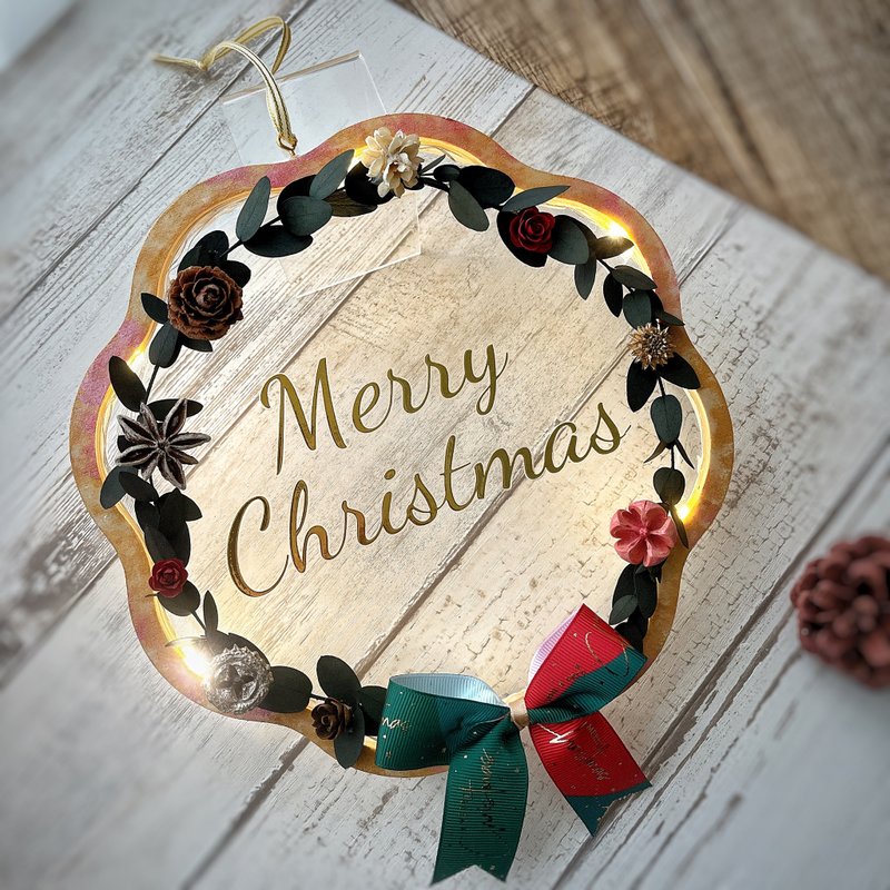 Miss。花谜  凝光森林 悬吊花圈 - 干燥花/捧花 - 植物．花 绿色