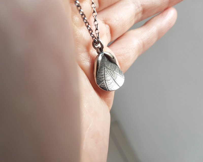 拓印3    925银 锁骨项链  /Ag No. 058 - 项链 - 纯银 灰色