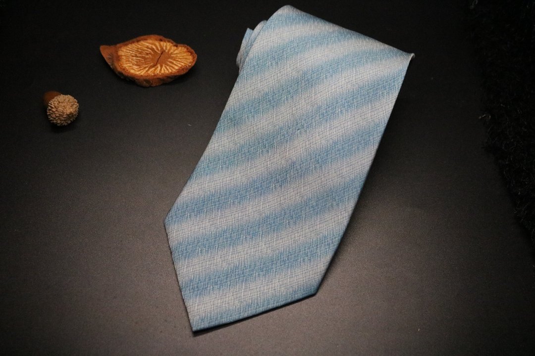 果绿色条纹领带/真丝绅士商务necktie - 领带/领带夹 - 丝．绢 多色