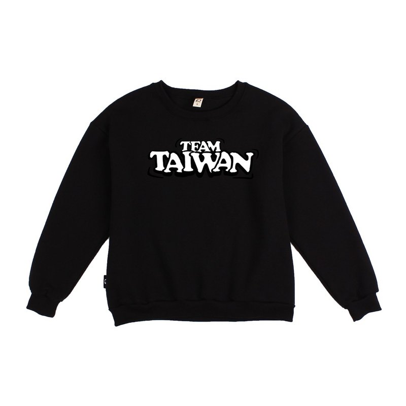 Team Taiwan B 款  大学 T/男上衣/女上衣/中性 T/刷毛上衣 - 男装上衣/T 恤 - 棉．麻 黑色