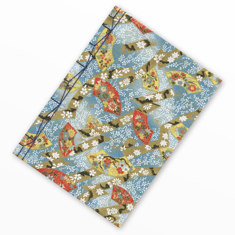 日本装订笔记本　手工制作　友禅日本纸　公平贸易纸 - 笔记本/手帐 - 纸 蓝色