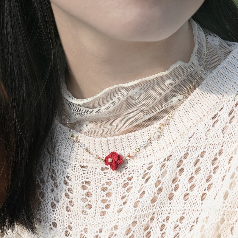 花日和系列 项链 微钩 钩针  婚礼 礼物 - 项链 - 棉．麻 