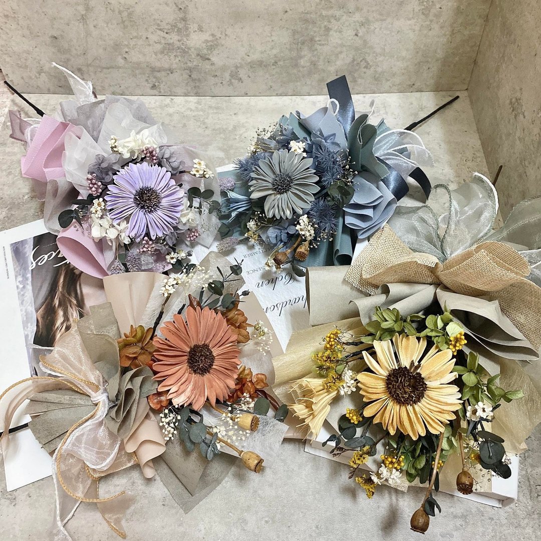单支向日葵/太阳花毕业花束  毕业、结训、公演祝贺送花 - 干燥花/捧花 - 植物．花 