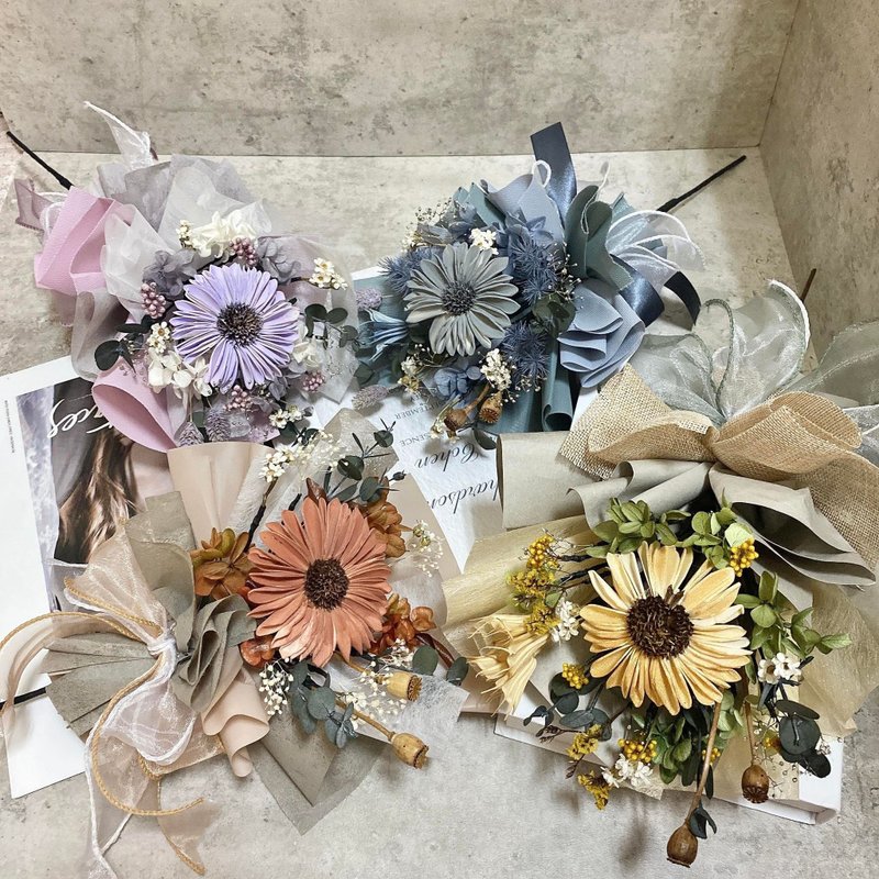 单支向日葵/太阳花毕业花束  毕业、结训、公演祝贺送花 - 干燥花/捧花 - 植物．花 
