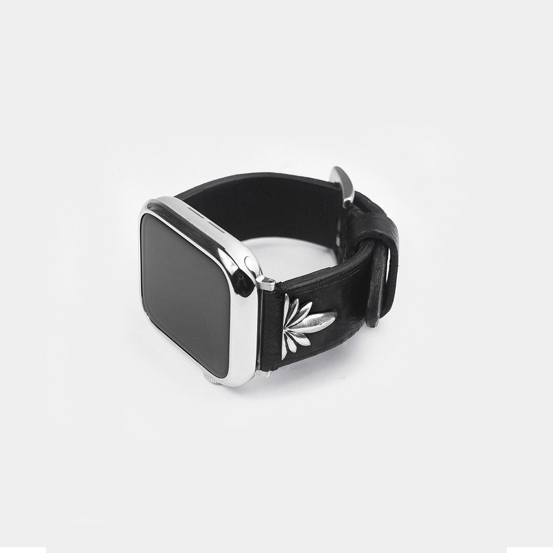 Half Star Apple Watch Strap - 表带 - 真皮 黑色