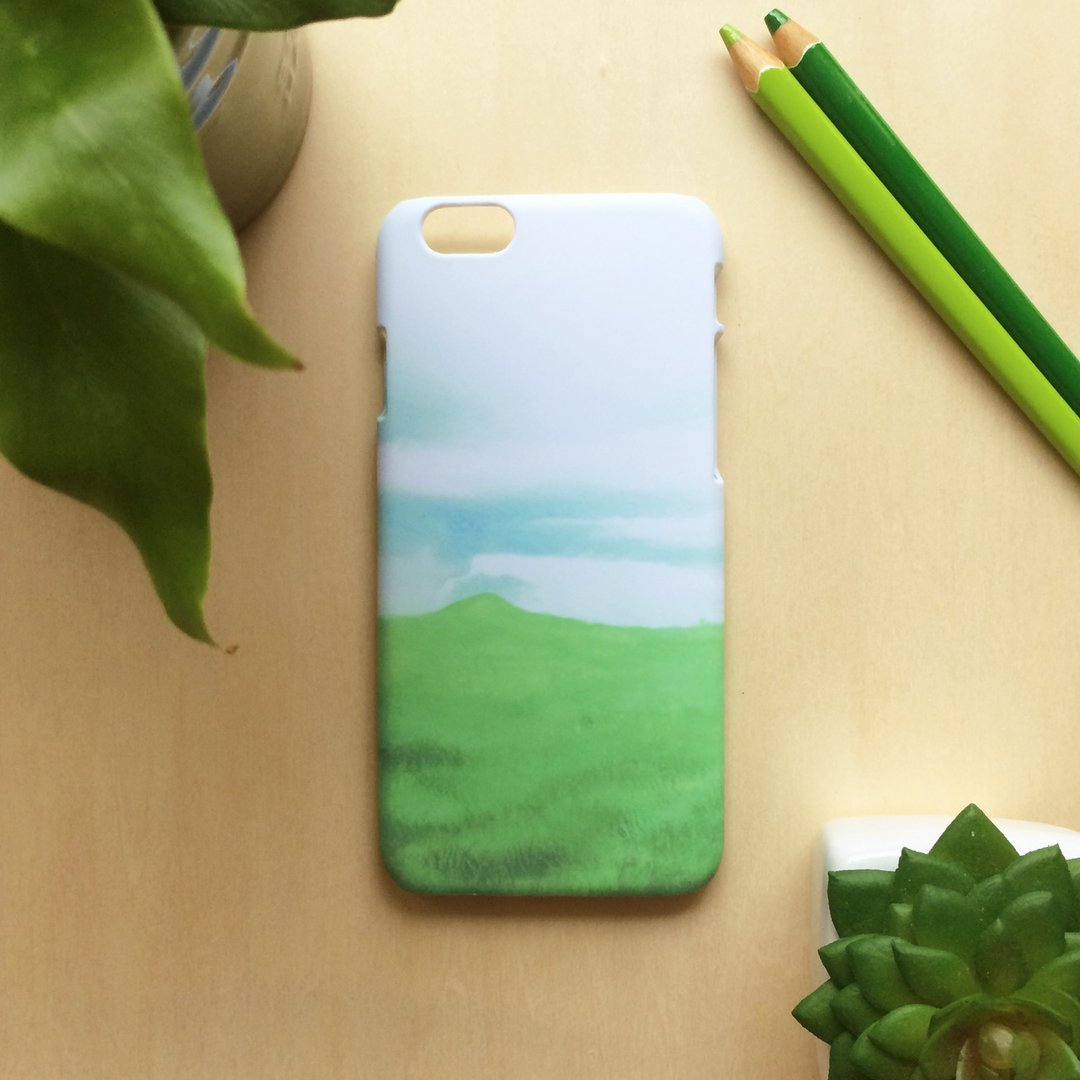 草原边际//原创手机壳-   iPhone, Samsung, oppo - 手机壳/手机套 - 塑料 绿色
