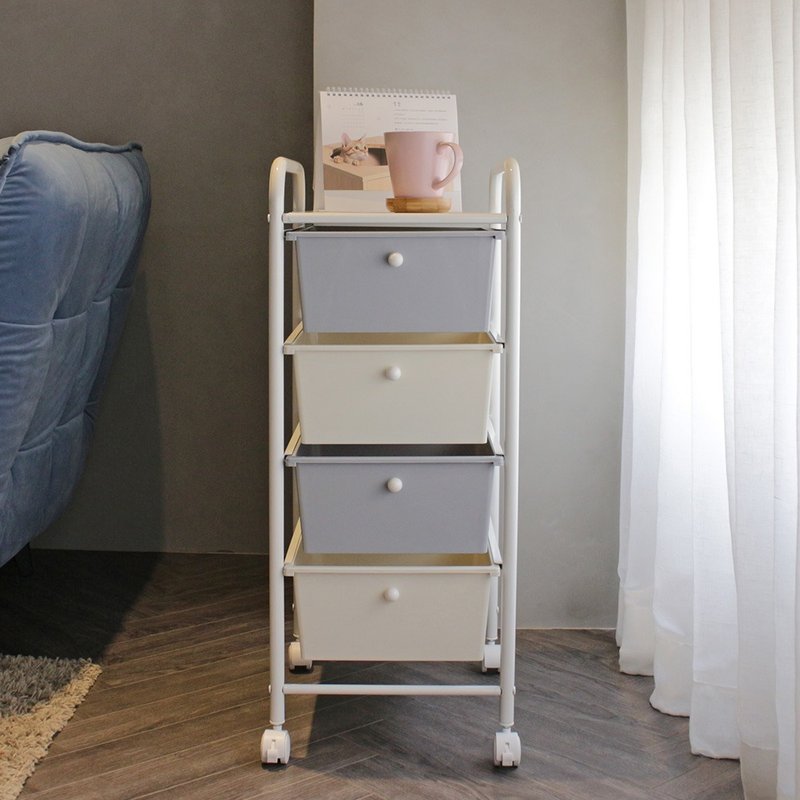 北欧风四格抽屉车/居家收纳 - 收纳用品 - 其他金属 白色