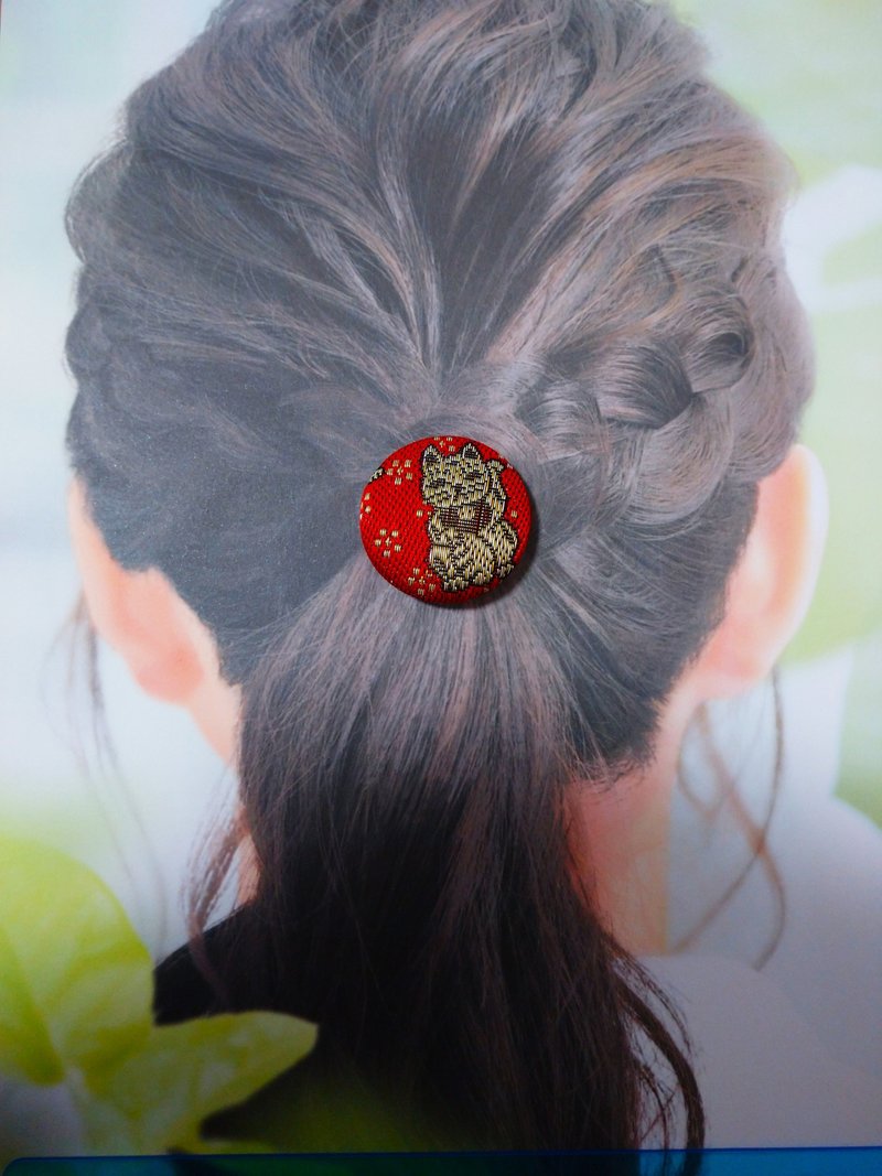 【招财猫】发圈 发饰 日本制 手工制作 - 发饰 - 其他材质 红色