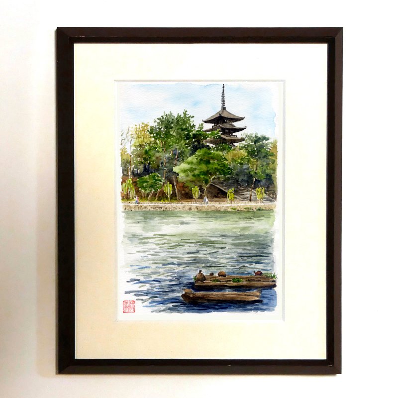 | Warm water of Sarusawa Pond | Watercolor painting/reproduction/framed item - 海报/装饰画/版画 - 纸 