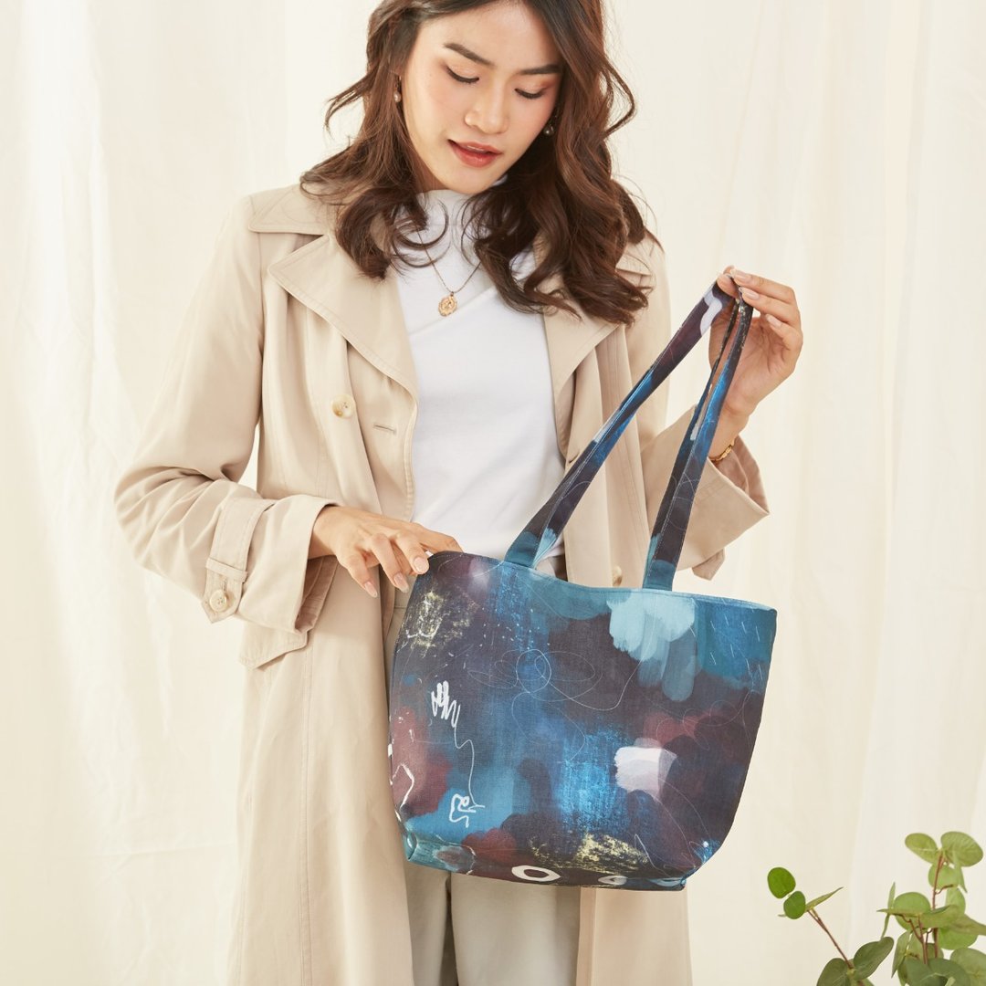 Canvas Tote Bag (Midnight) - 手提包/手提袋 - 聚酯纤维 多色