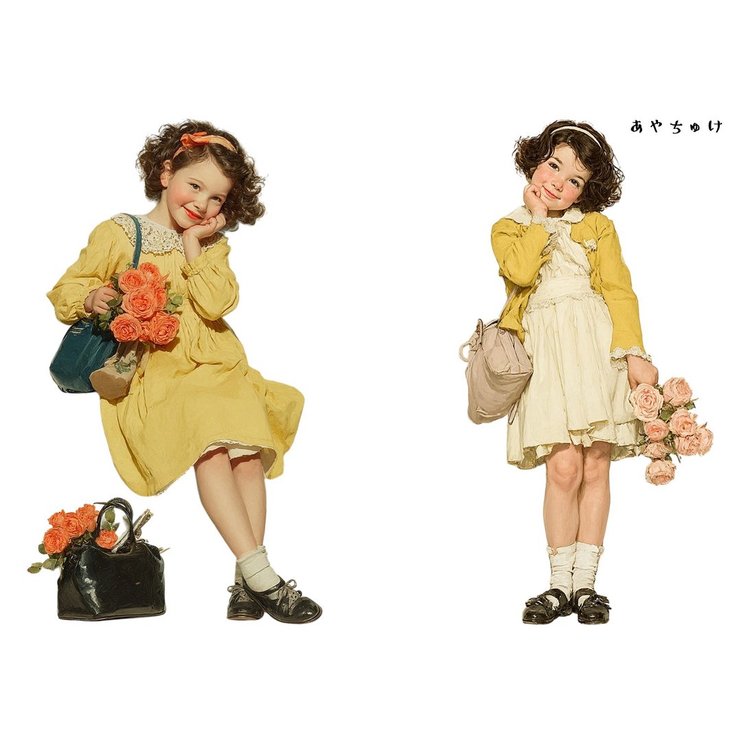 【4 月新品 1】08-121-0244 人物贴纸 春季复古 - 贴纸 - 纸 