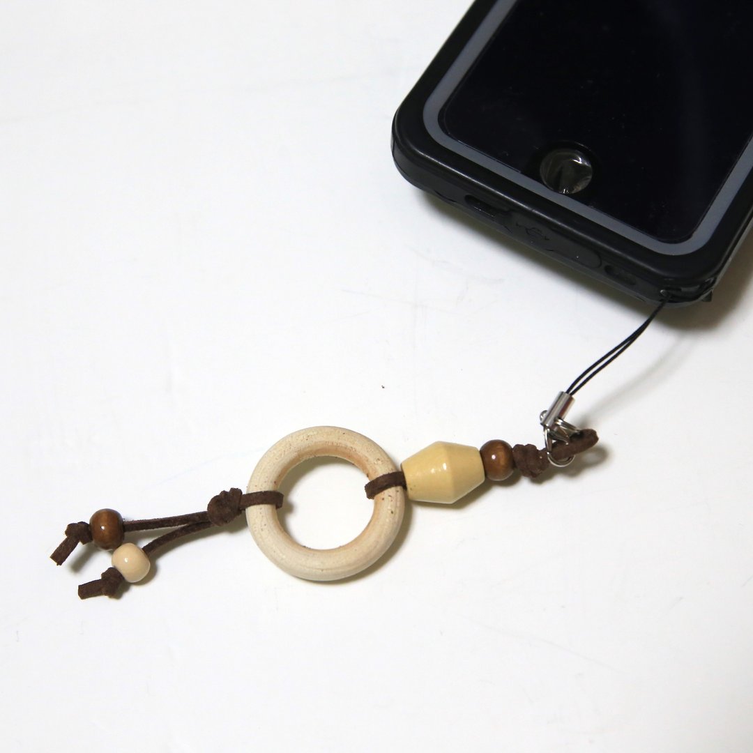 wood ring smartphone ring - 手机配件 - 木头 卡其色