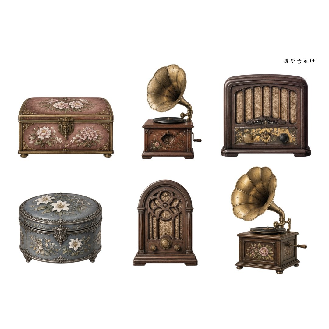 【9 月新品】20-150-0260 裁切纸 幻想复古浪漫吃茶 - 贴纸 - 纸 