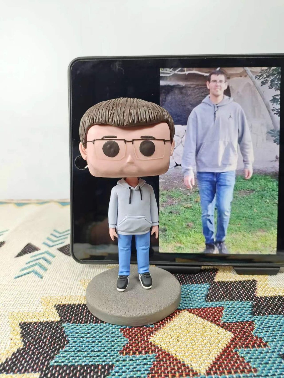 纯手工定制美国Funko Pop 自画肖像公仔娃娃男朋友老公生日礼物 - 玩偶/公仔 - 粘土 多色