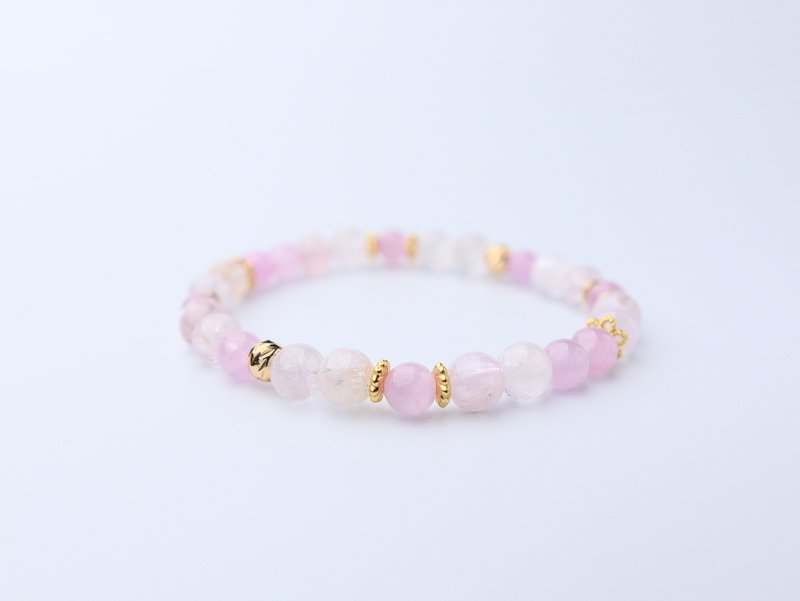 粉界 紫锂辉 冰种紫锂辉 樱花粉紫锂辉 糯种紫锂辉 水晶手链 - 手链/手环 - 水晶 粉红色