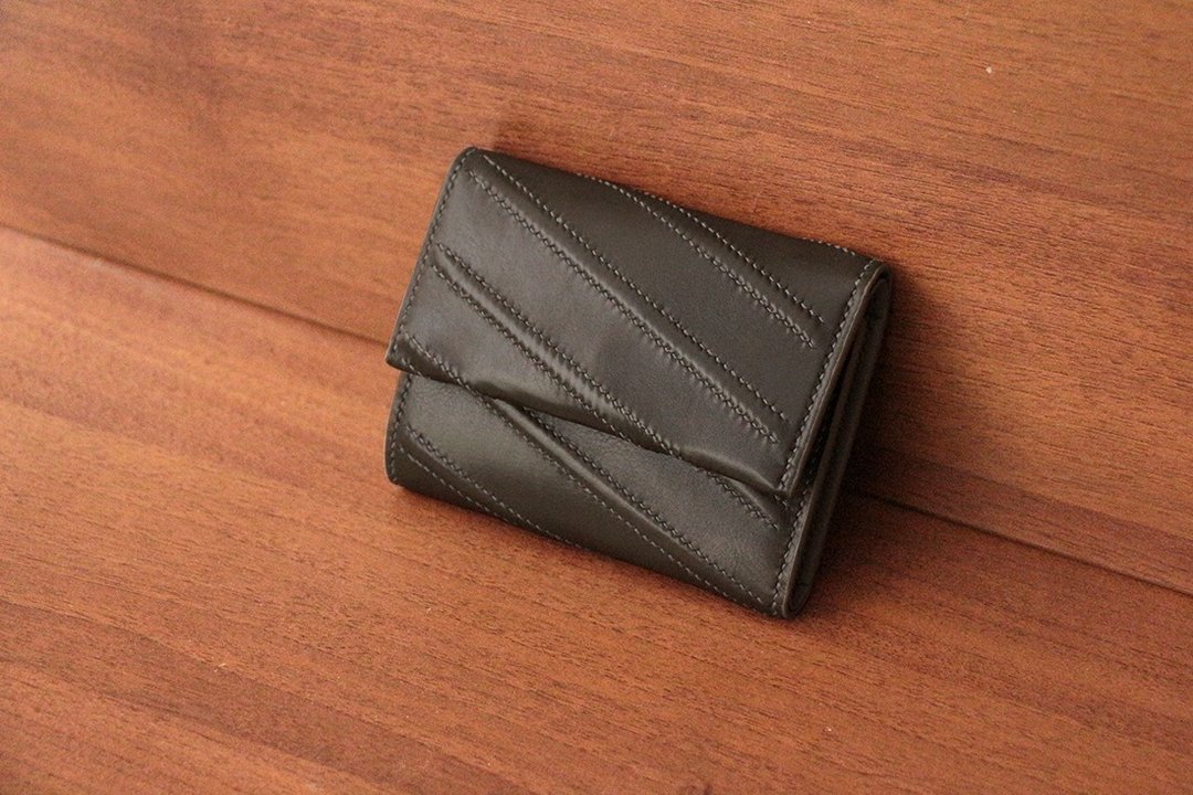 叶脉三折式短夹 － Vein small  wallet - 皮夹/钱包 - 真皮 绿色