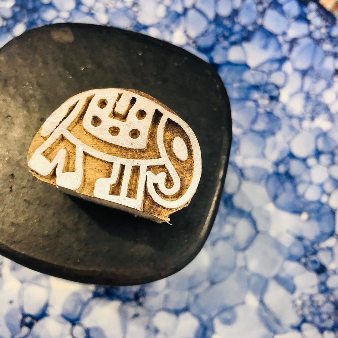 可爱小象传统木刻印章 - 印章/印台 - 木头 咖啡色