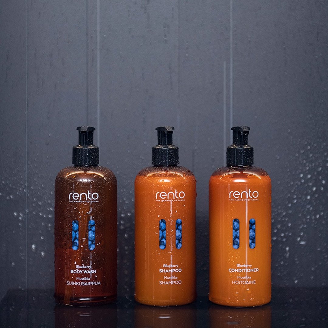 rento 保湿沐浴露 400ml/白极松/蓝莓/白桦木 - 沐浴用品 - 浓缩/萃取物 