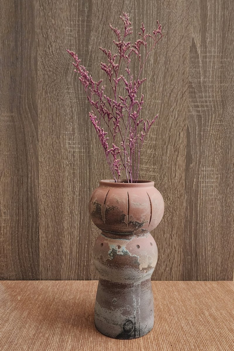 水蚀花器 - 花瓶/陶器 - 瓷 红色