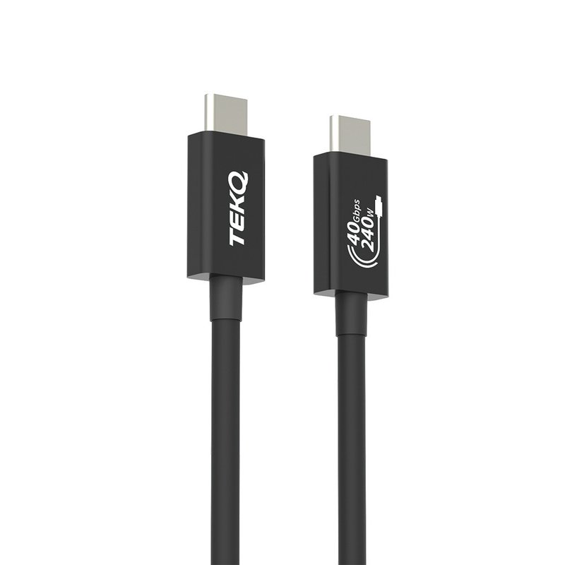【TEKQ】 USB-IF 认证  USB4 Gen3 高速传输线  100cm 40Gpbs 240 - 电脑配件 - 塑料 黑色