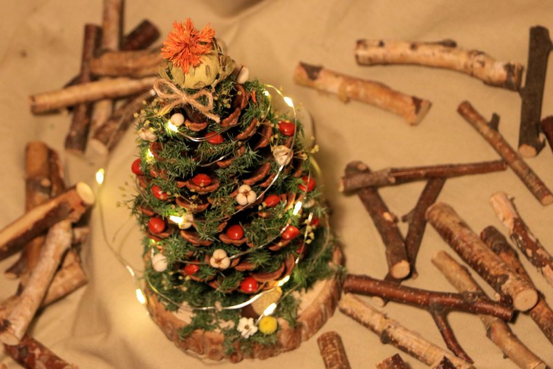 松果圣诞树 - 干燥花/捧花 - 植物．花 咖啡色