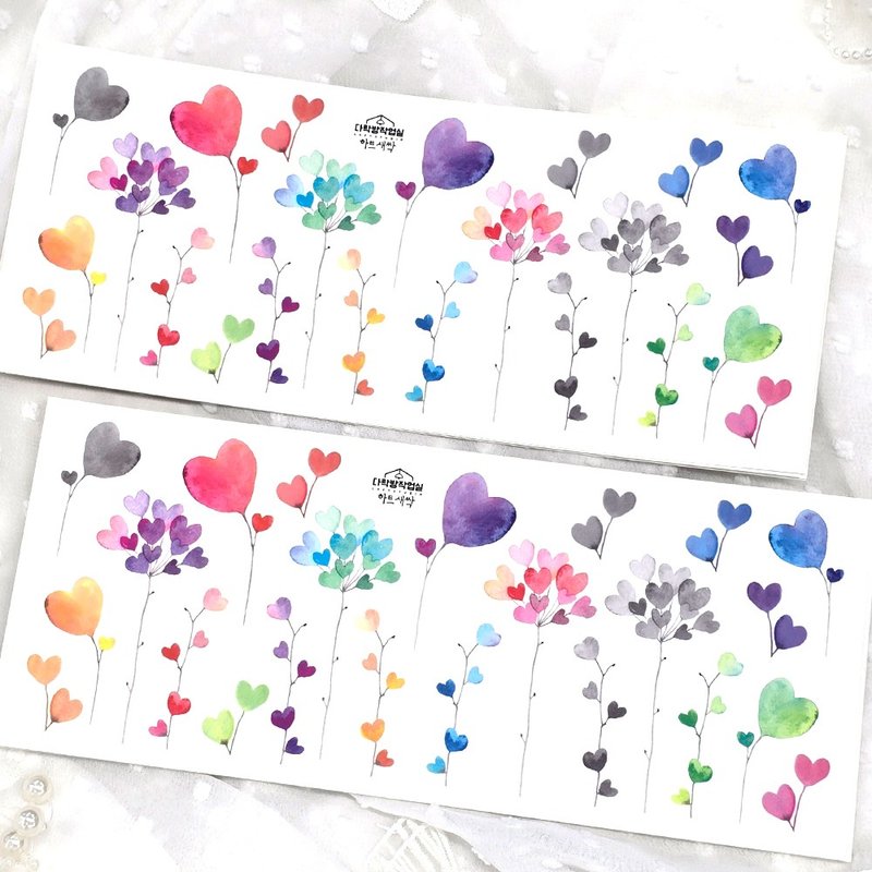 :Heart sprout: 雾面透明贴纸 - 贴纸 - 其他材质 