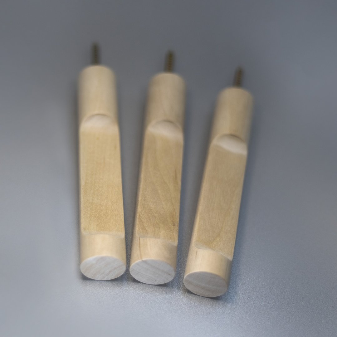 Birch wood wall hook. Minimalist wall storage. Macramé holder. Hat rack hanger - 墙贴/壁贴 - 木头 白色
