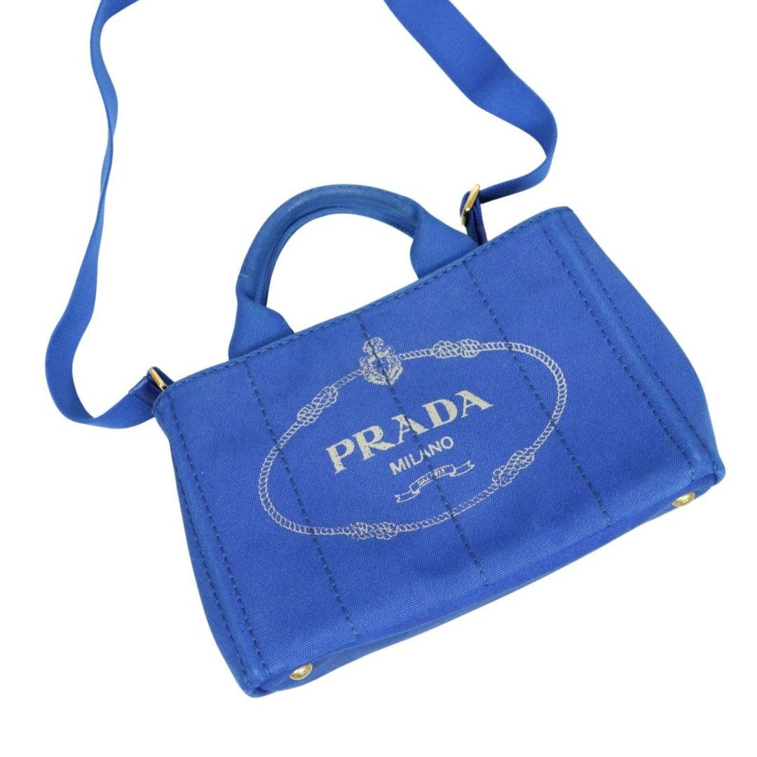 Prada 小号棉质帆布手提包 - 00967 - 手提包/手提袋 - 真皮 蓝色