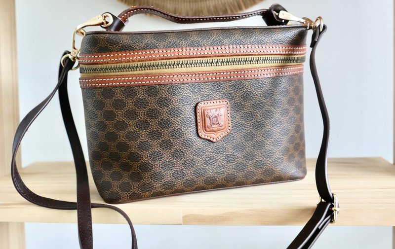 稀有Celine赛琳中古古董化妆收纳包 - 化妆包/杂物包 - 其他材质 咖啡色