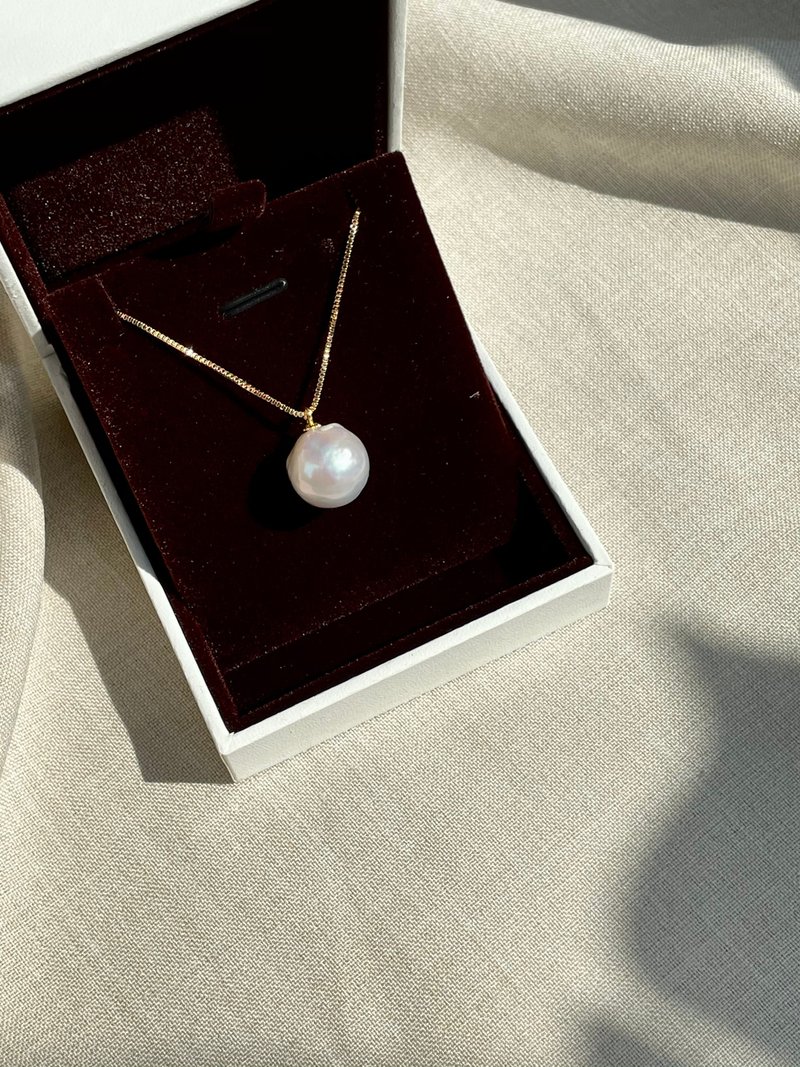 Lune Lapin 淡水珍珠单颗可调节14K包金颈链 - 项链 - 珍珠 金色