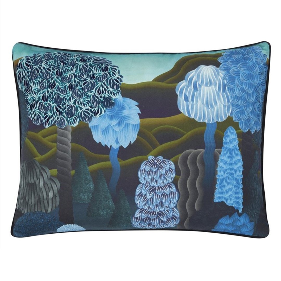 英国抱枕/靠枕 Songs d'ete Marais - 60x45cm - 枕头/抱枕 - 棉．麻 蓝色