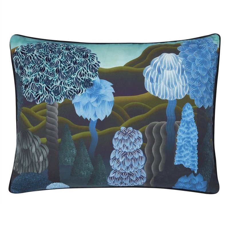 英国抱枕/靠枕 Songs d'ete Marais - 60x45cm - 枕头/抱枕 - 棉．麻 蓝色