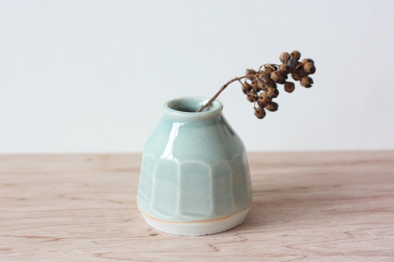 每日使用系列-冰裂湖水色花器 - 植栽/盆栽 - 瓷 绿色