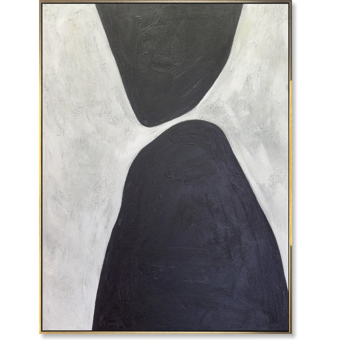 极简主义墙面艺术抽像黑白绘画现代纹理艺术品 - 墙贴/壁贴 - 压克力 灰色
