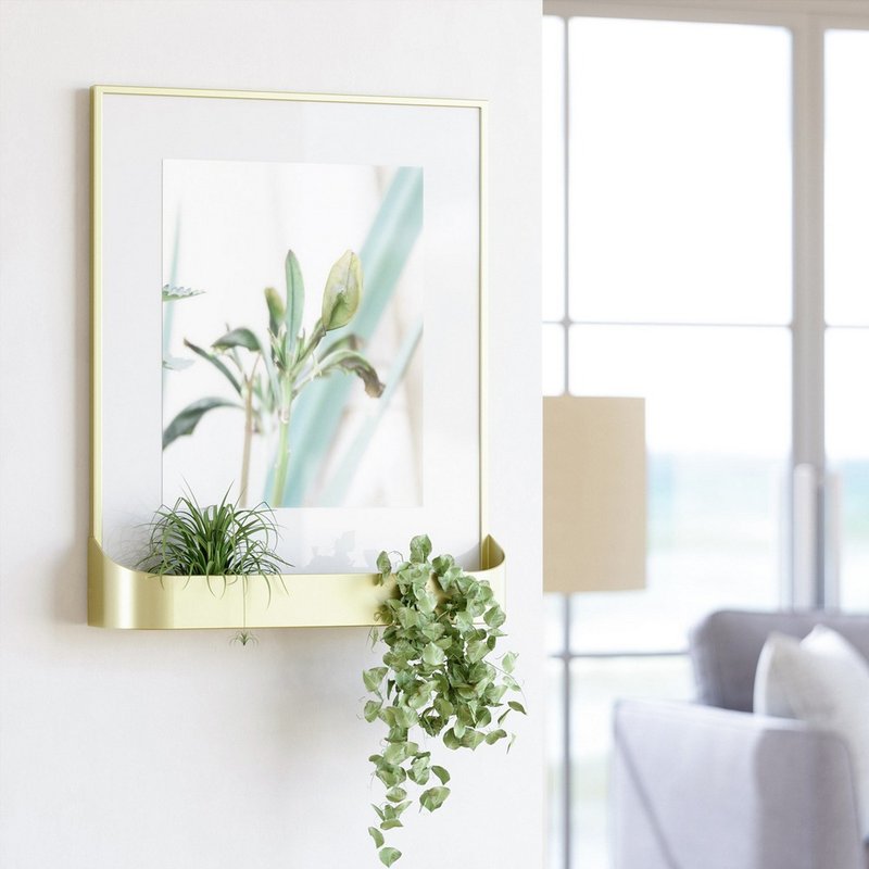 【Umbra】Matinee壁挂置物相框(质感金8x10寸) | 画框 - 画框/相框 - 玻璃 金色