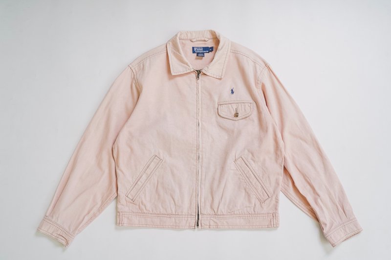 照旧古着 POLO 外套 01 vintage - 女装休闲/机能外套 - 棉．麻 粉红色