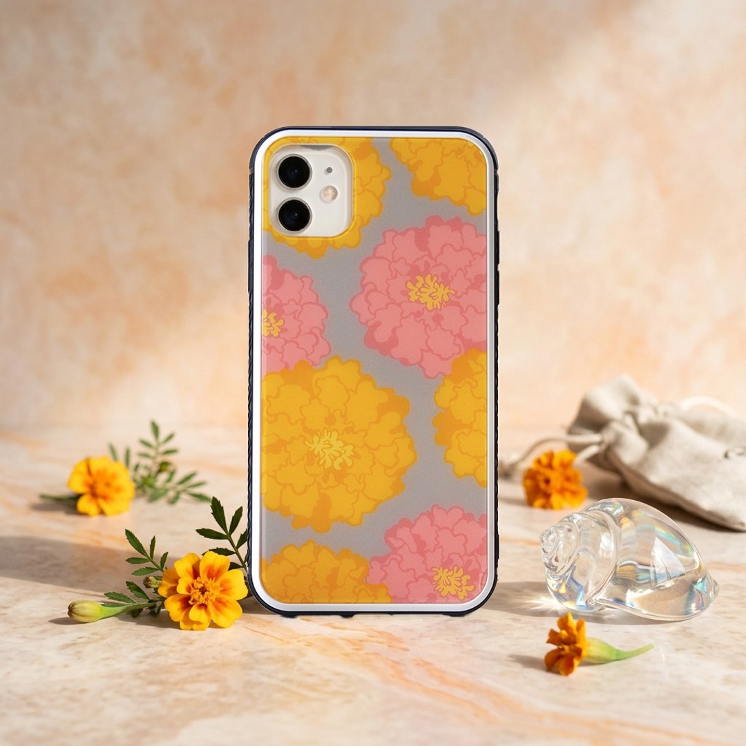 【强化玻璃 iPhone 保护壳】万寿菊 - 手机壳/手机套 - 塑料 橘色