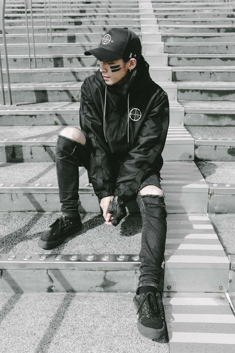 .67ARROW 17A\W LOGO WIND BREAKER_套头风衣 半拉链外套pullover - 男装外套 - 其他材质 