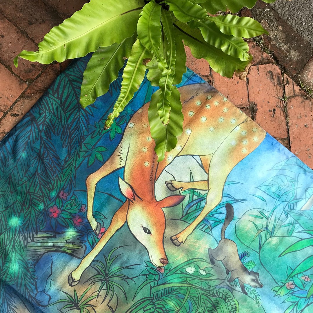 【MIT轻量防水野餐垫】/森林浴山猪 - 野餐垫 - 聚酯纤维 绿色