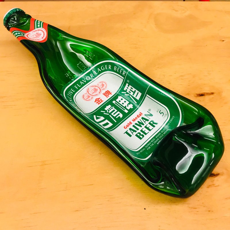 台湾金牌啤酒  台啤酒瓶盘 收纳盘 - 收纳用品 - 玻璃 