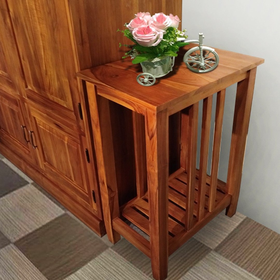 吉迪市柚木家具│柚木簡約邊几 花臺 邊桌 花架 保固一年 RPNA013 - 餐桌/书桌 - 木头 咖啡色