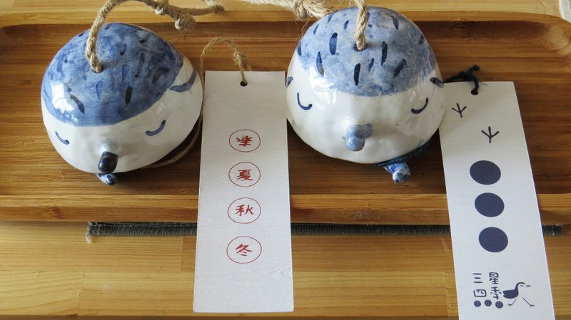 【逗 趣】白腹秧鸡风铃/吊饰/摇铃 - 花瓶/陶器 - 陶 白色