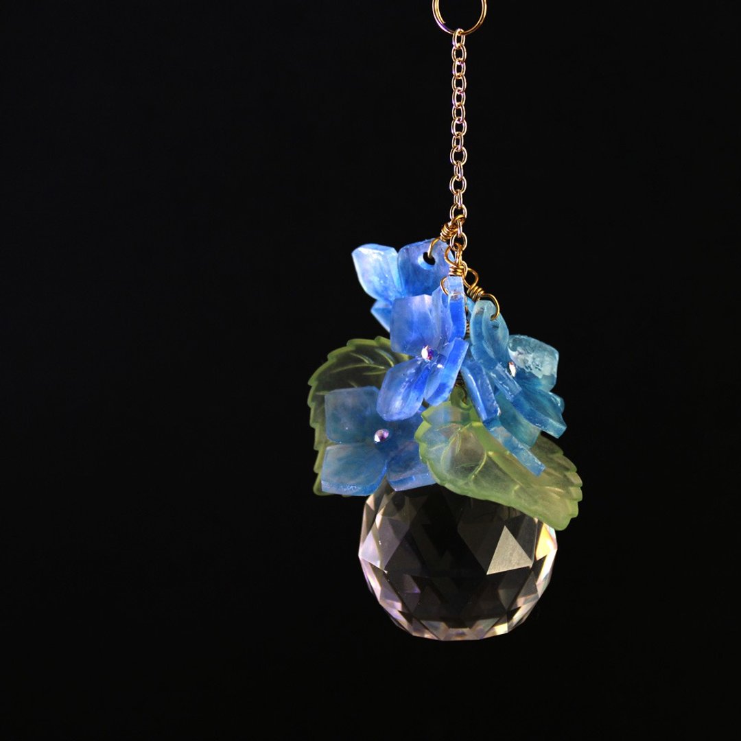 Hydrangea Suncatcher - 其他 - 玻璃 蓝色