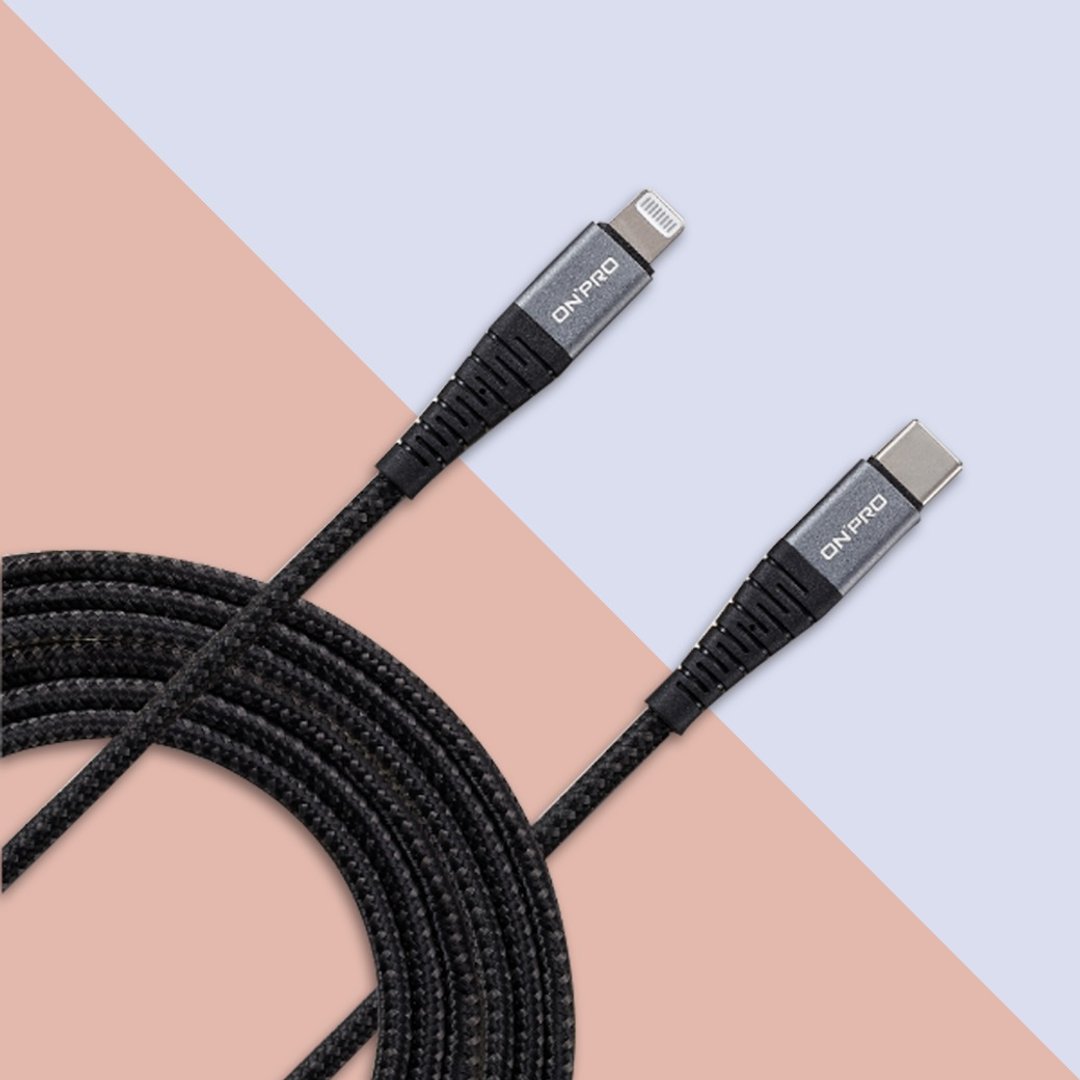 【ONPRO】MFI 原厂认证 PD快充线 充电线 1.2m 200cm UC-MFIC2L - 充电宝/传输线 - 其他材质 黑色