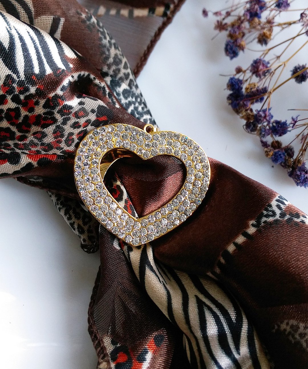 Vintage Jewelry  气质 白钻 爱心单圈 围巾夹 丝巾扣 丝巾夹 - 其他 - 其他金属 金色