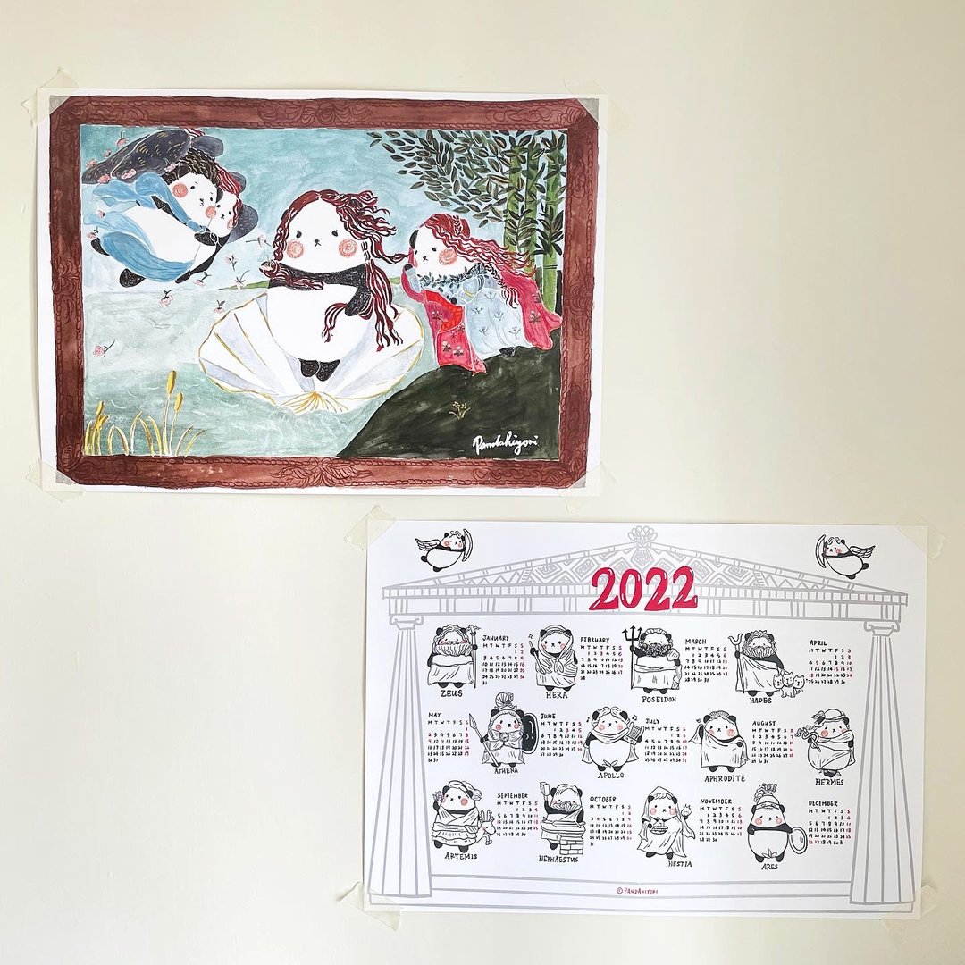2022熊猫年历—熊纳斯与奥林帕斯的熊神们 - 年历/台历 - 纸 多色