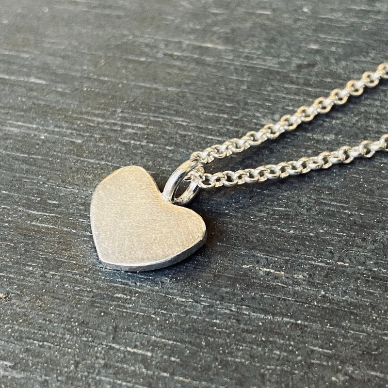 纯银 素面 爱心 项链 定制化姓名 S516 - 项链 - 纯银 金色